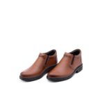 پوتین مردانه چرم تبریز مدل تایماز افسری بی بند زیره تزریق پی یو - Image 4