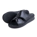 صندل طبی زنانه چرم تبریز مدل تک پاپیون - Image 3