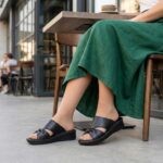 صندل طبی زنانه چرم تبریز مدل تک پاپیون - Image 4