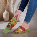 صندل طبی زنانه چرم تبریز مدل پاپیون - Image 5
